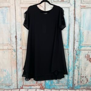 NWT James Lakeland Black Wave Hem Short Sleeve Size Large